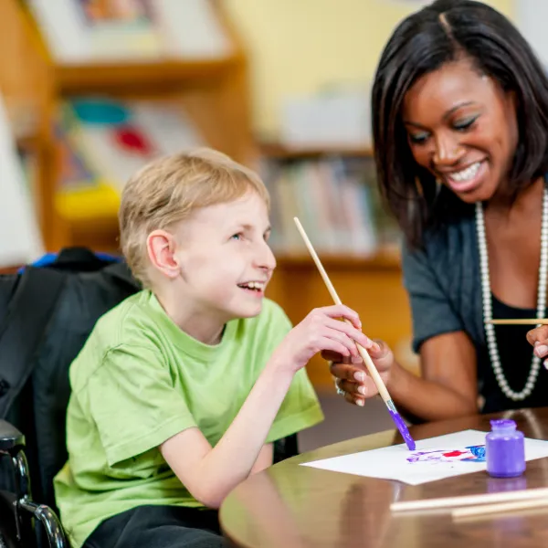 PBS support for a small child in Geelong who is learning to draw